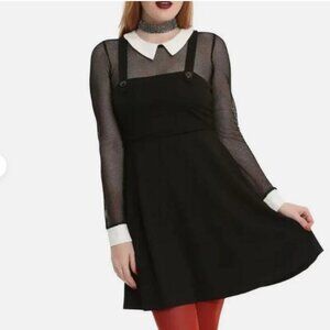 Hot Topic Jawbreaker Black And White Mesh Dress